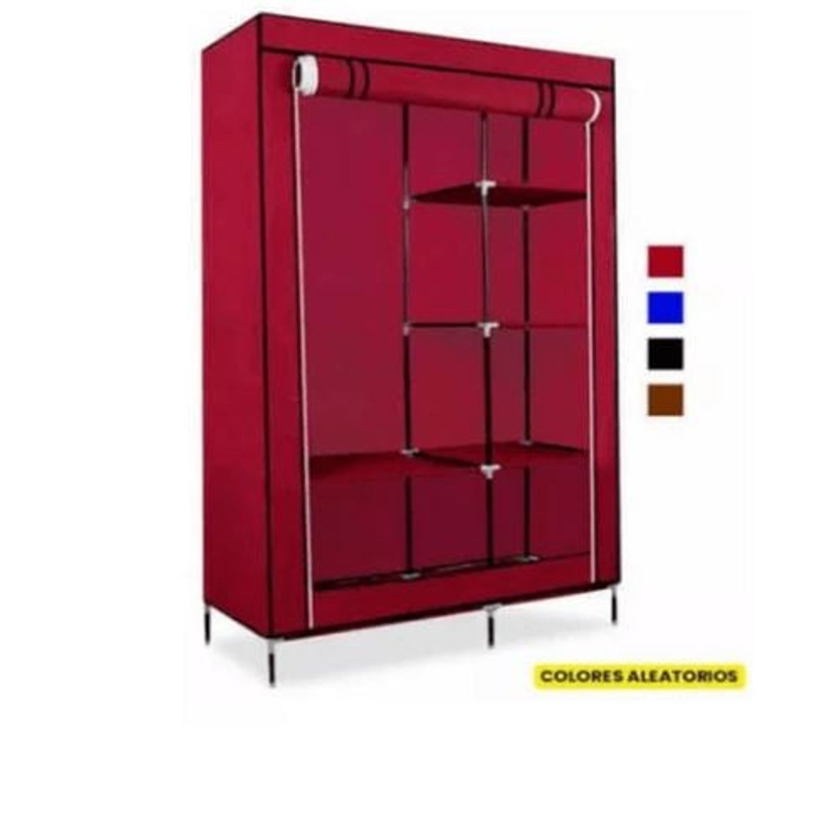 GENERICO - Ropero armable 2 cuerpos multicolor closet para colgadores y ropa.