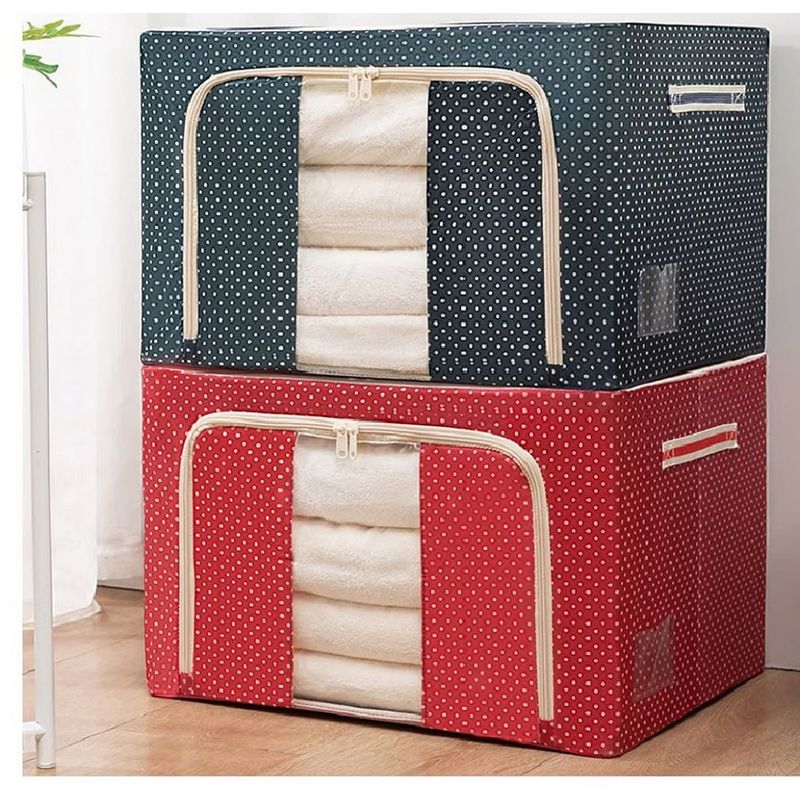 GENERICO - Caja de Almacenamiento Multifuncional Plegable 66 Litros Rojo