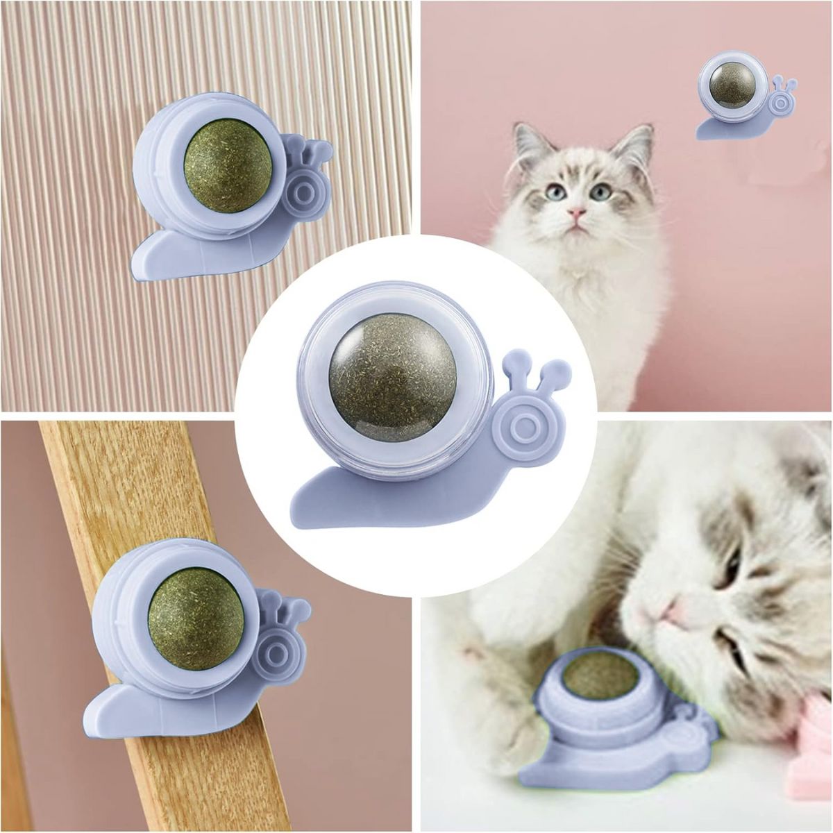 GENERICO - JUGUETE CATNIP CARACOL CELESTE CIELO