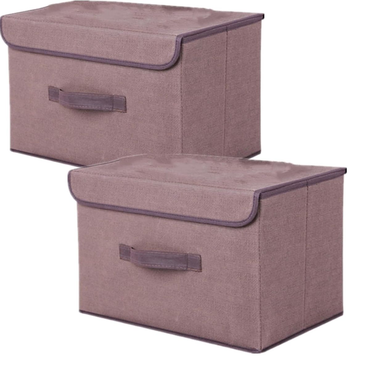 OEM - Pack x 2 Caja de Almacenamiento Multifuncional Plegable Marron