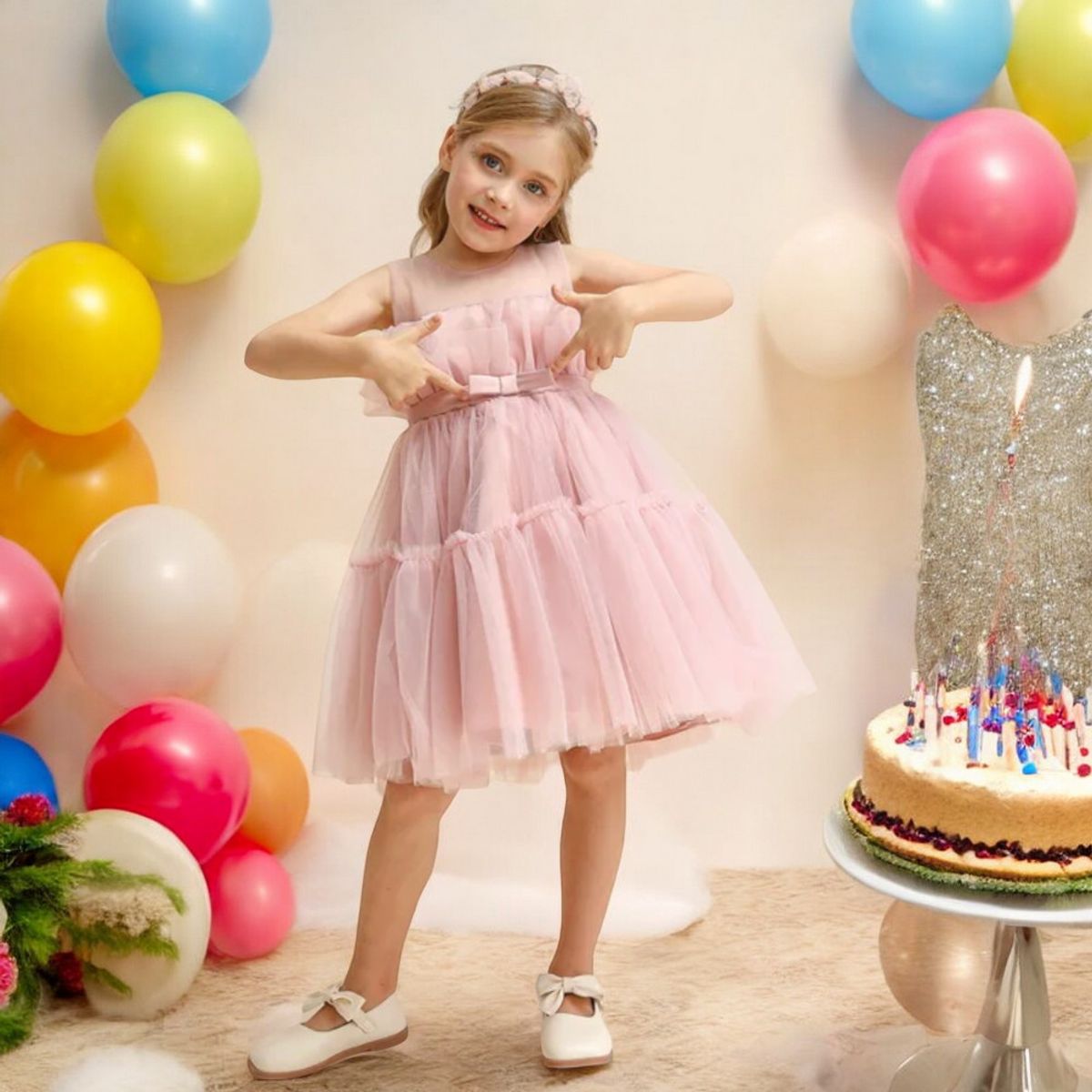 GENERICO - VESTIDO DE NIÑA PARA FIESTA DE CUMPLEAÑOS