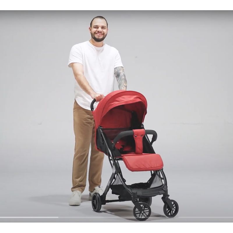 BABYKISS - COCHE DE BEBE ESTILO MALETIN PLEGABLE RED