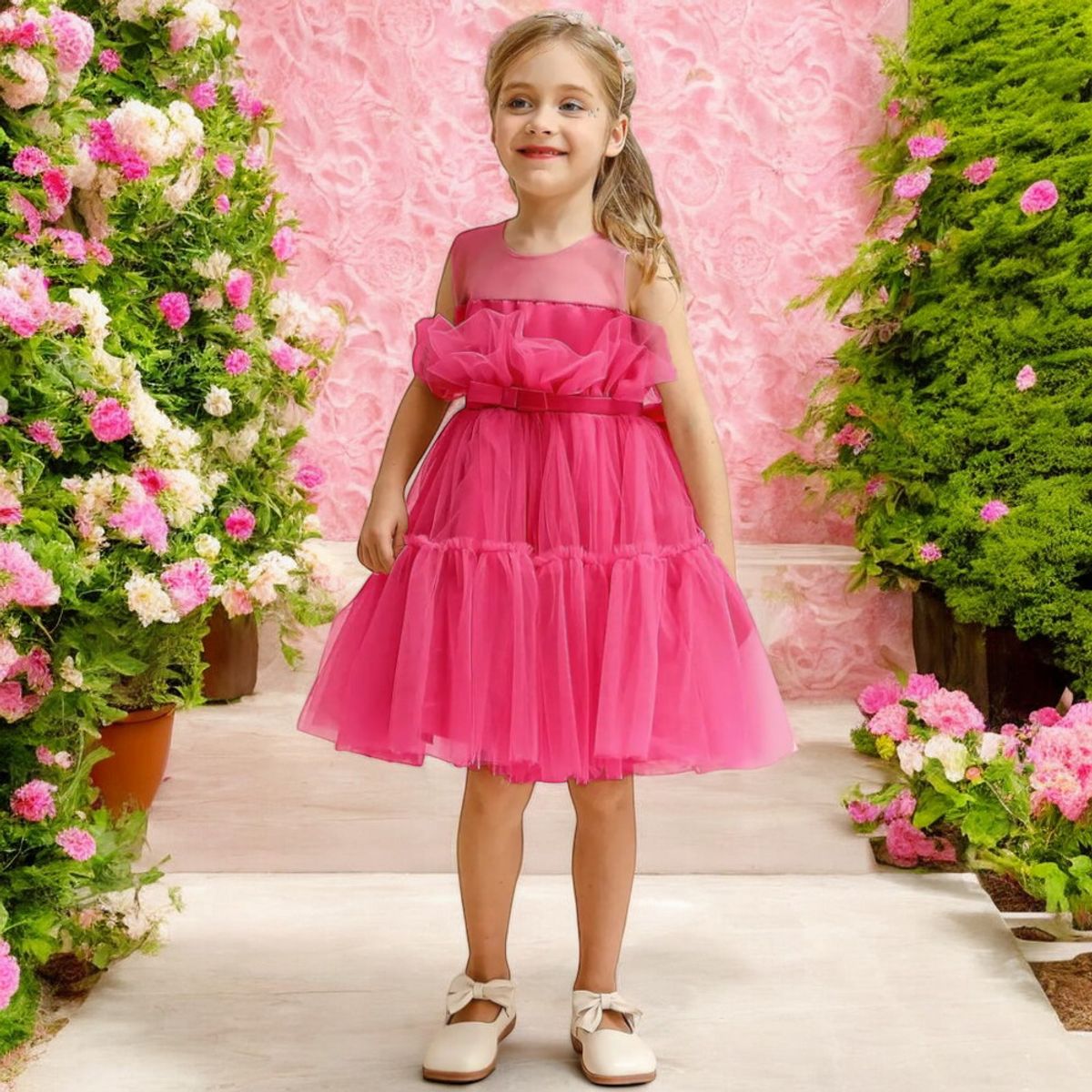 GENERICO - VESTIDO DE NIÑA FIESTA DE CUMPLEAÑOS