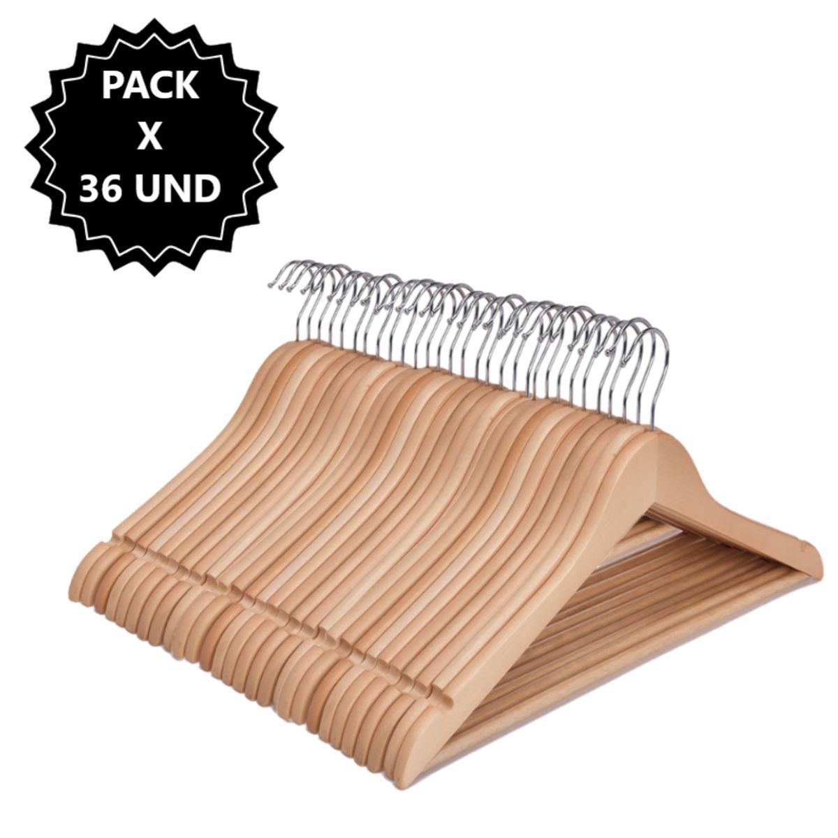 GENERICO - Pack de 36 ganchos para ropa, perchas, colgadores organizadores