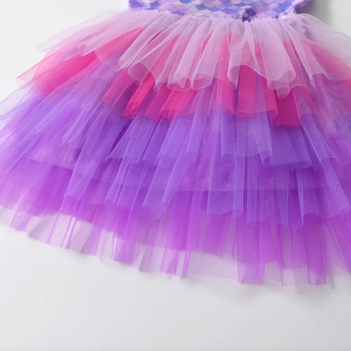 GENERICO - VESTIDO DE NIÑA DE SIRENA MORADO