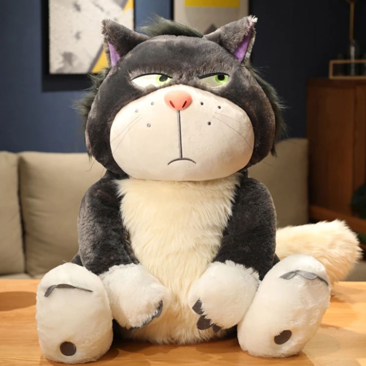 GENERICO - Peluche Gato Lucifer  - Mide 60 cm alto