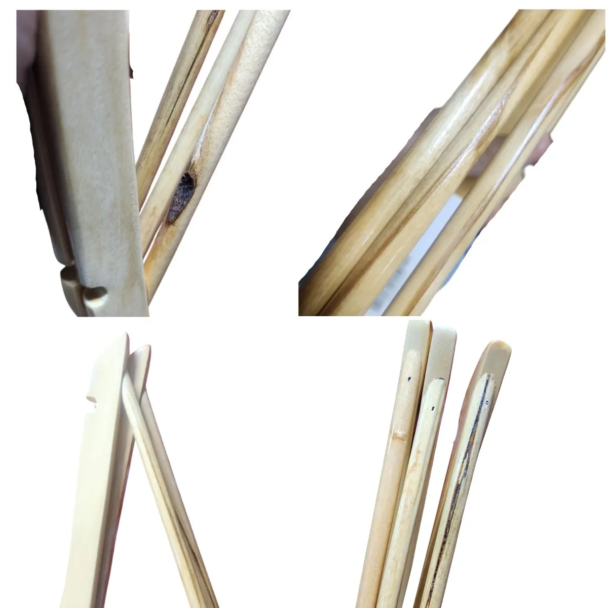 GENERICO - 6 ganchos colgadores perchas de ropa de madera