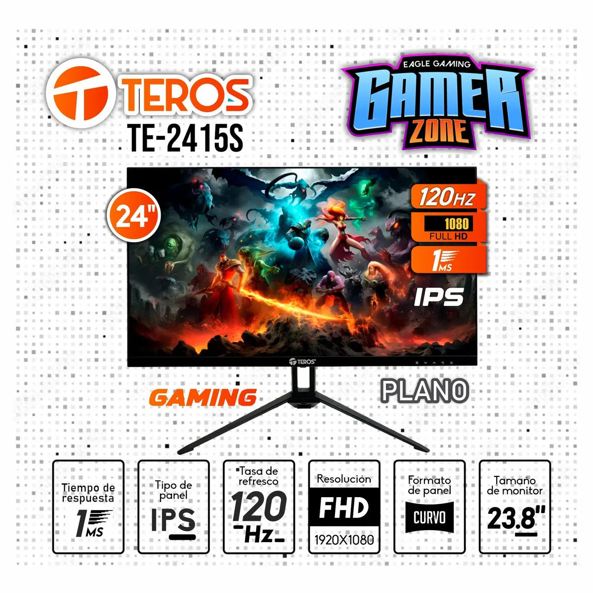 NVIDIA - COMPUTADORA PC GAMER AMD RYZEN 5 5500 16GB 500GB RTX 3050 6GB MONITOR 24 FULL HD