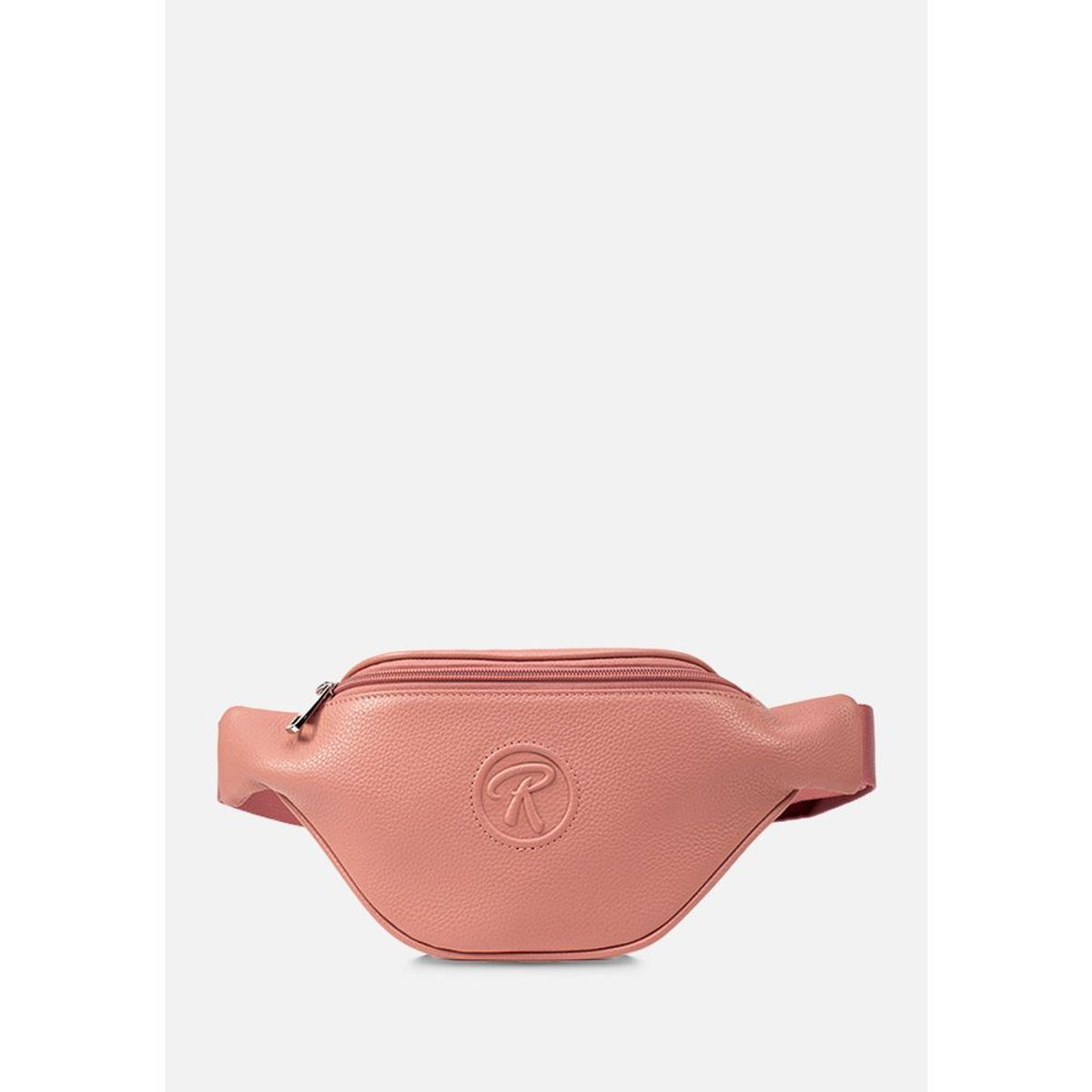 RENZO COSTA - CANGURO DE CUERO CON LOGO EN COLORES DE TENDENCIA