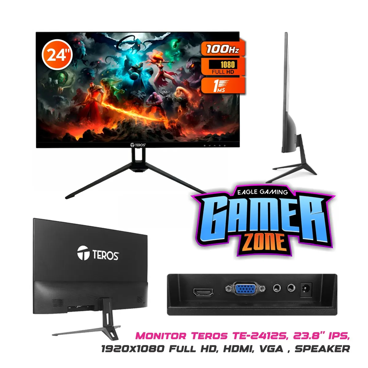 NVIDIA - COMPUTADORA PC GAMER INTEL CORE I7 10700F 16GB 500GB RTX 3050 6GB MONITOR 24 FHD