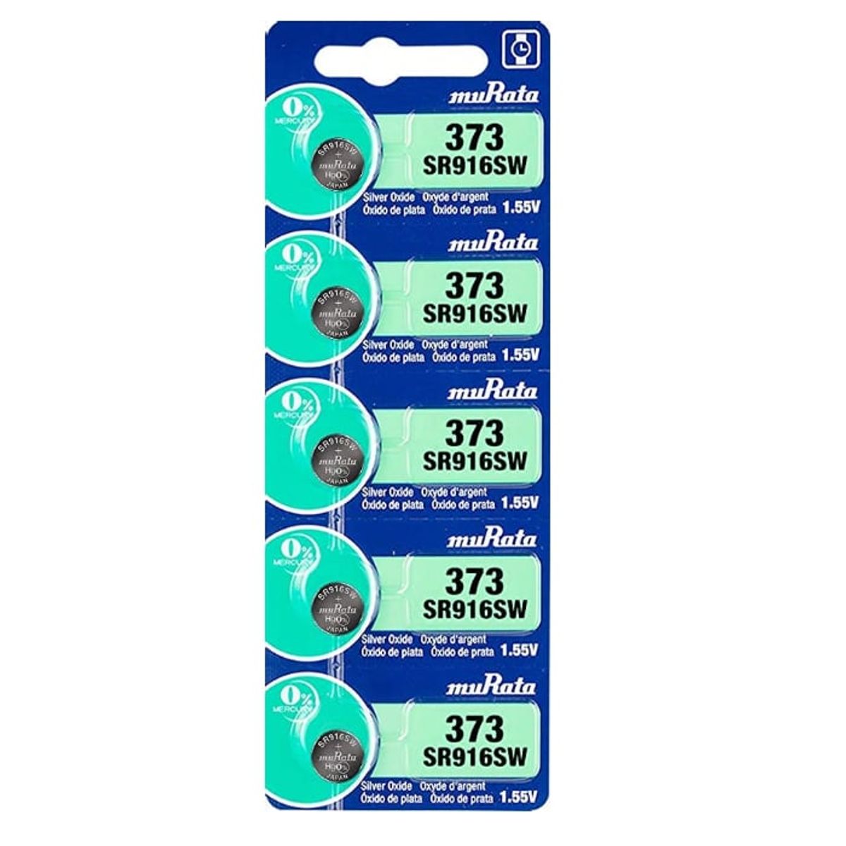 GENERICO - PILAS Boton 373 SR916SW Alcalina MURATA X 5 UNIDADES