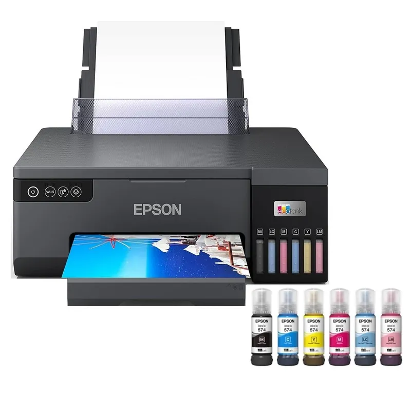 EPSON - Impresora Fotografica Epson Ecotank L8050 PVC CD DVD USB Wi-Fi Direct