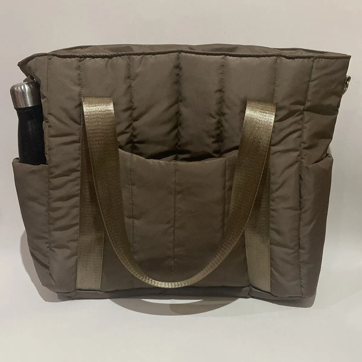 MORITA BAG STORE - BOLSO PUFFER PORTALAPTOP MUJER TAUPE