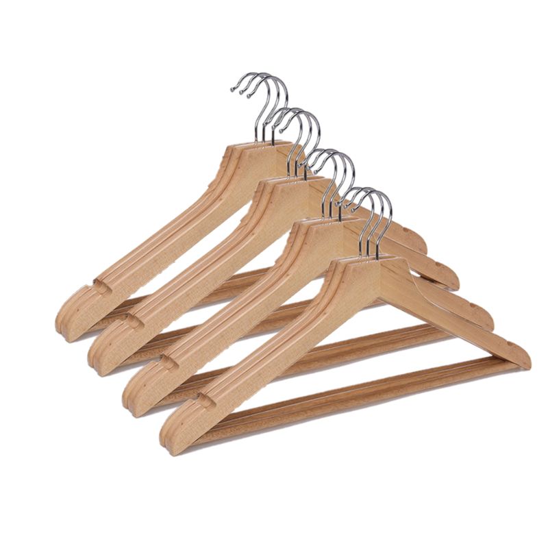 GENERICO - 12 ganchos colgadores perchas de madera de ropa - 44 x 22 cm