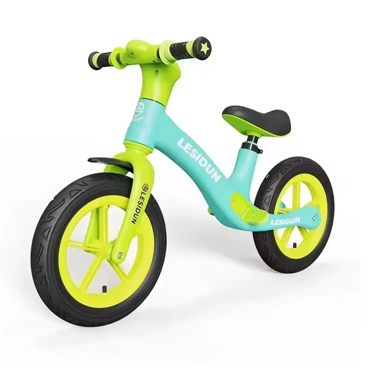 GENERICO - BICICLETA DE EQUILIBRIO INFANTIL VERDE CON TURQUESA - A12