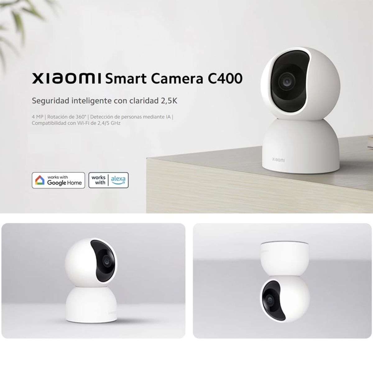 XIAOMI - Xiaomi Smart Camara 2,5K C400 360º Wifi 5GHz  MJSXJ11CM