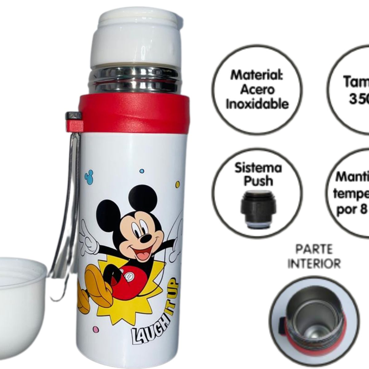 ROMAX - TERMO ACERO INOXIDABLE MICKEY 350 ML
