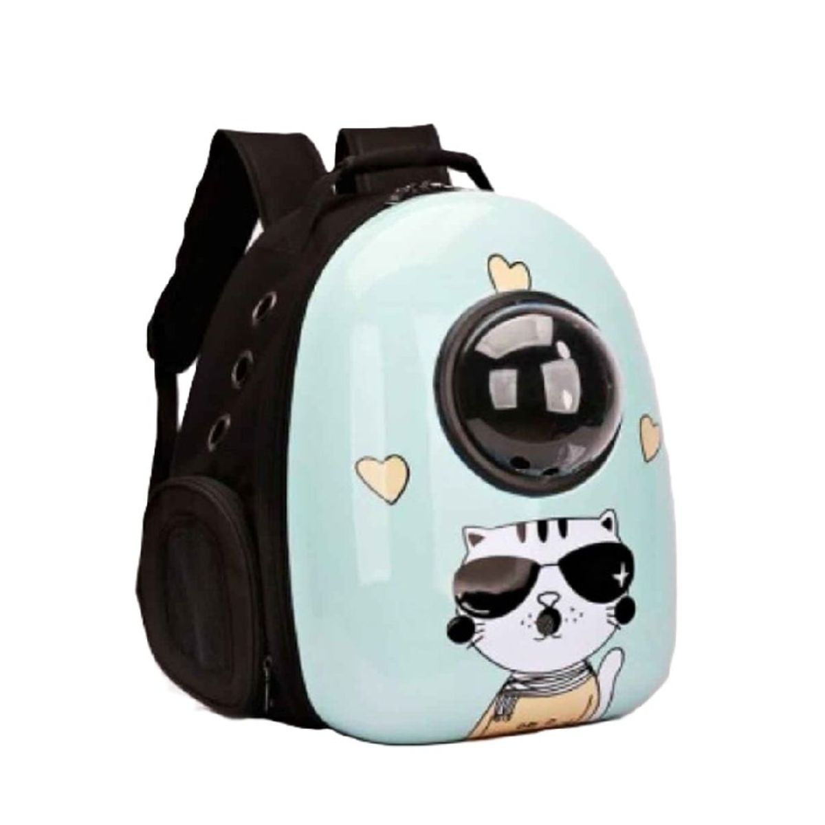 GENERICO - Mochila para mascota tipo capsula espacial verde