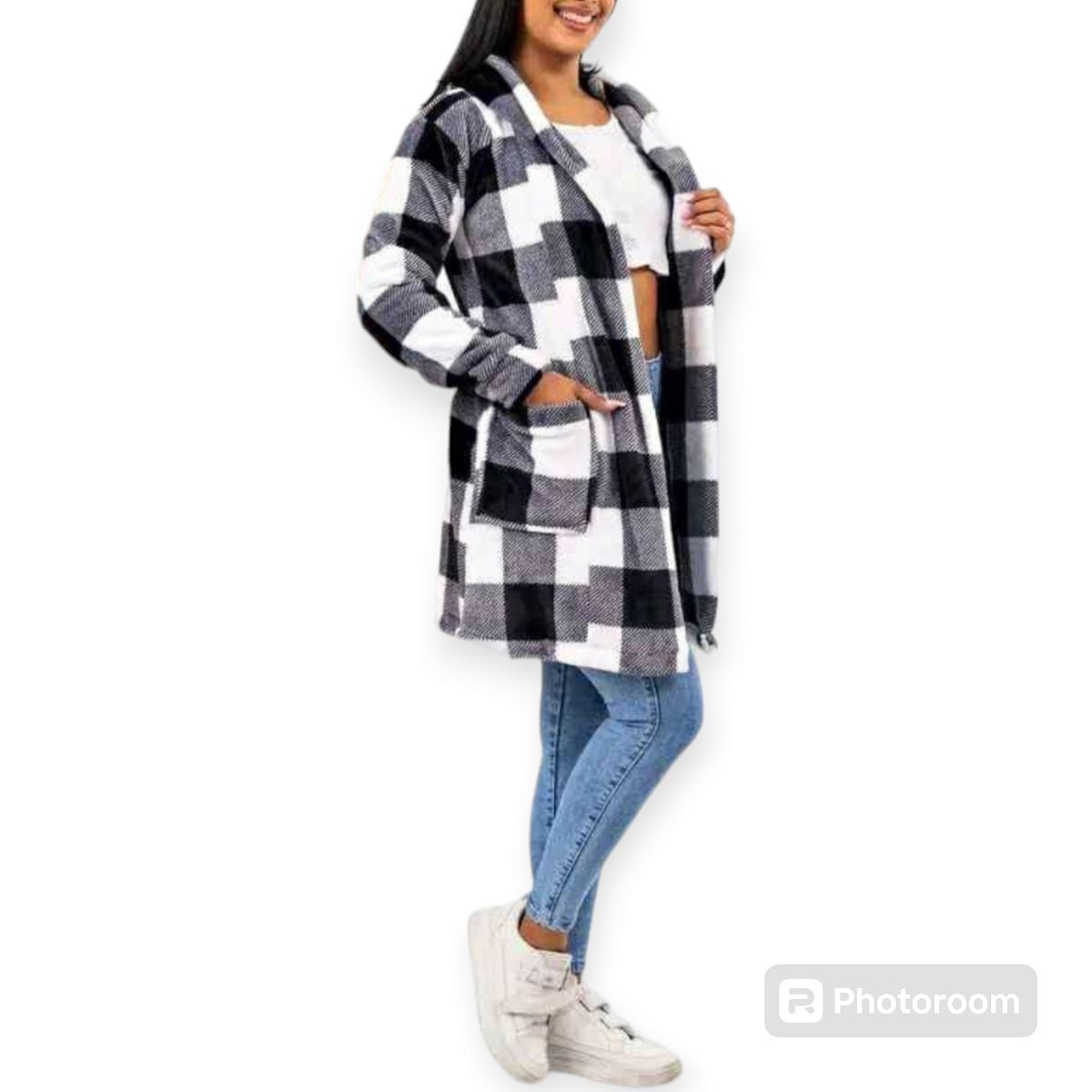 GENERICO - CAPA  PELUCHE MUJER A CUADROS