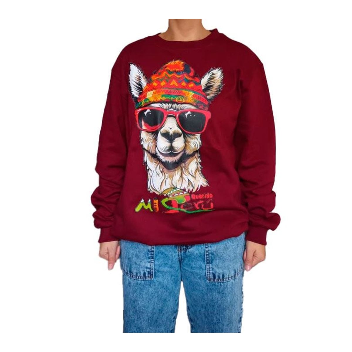 GENERICO - Polera Mujer Diseño Llama - Nathalie Love It  - Guinda