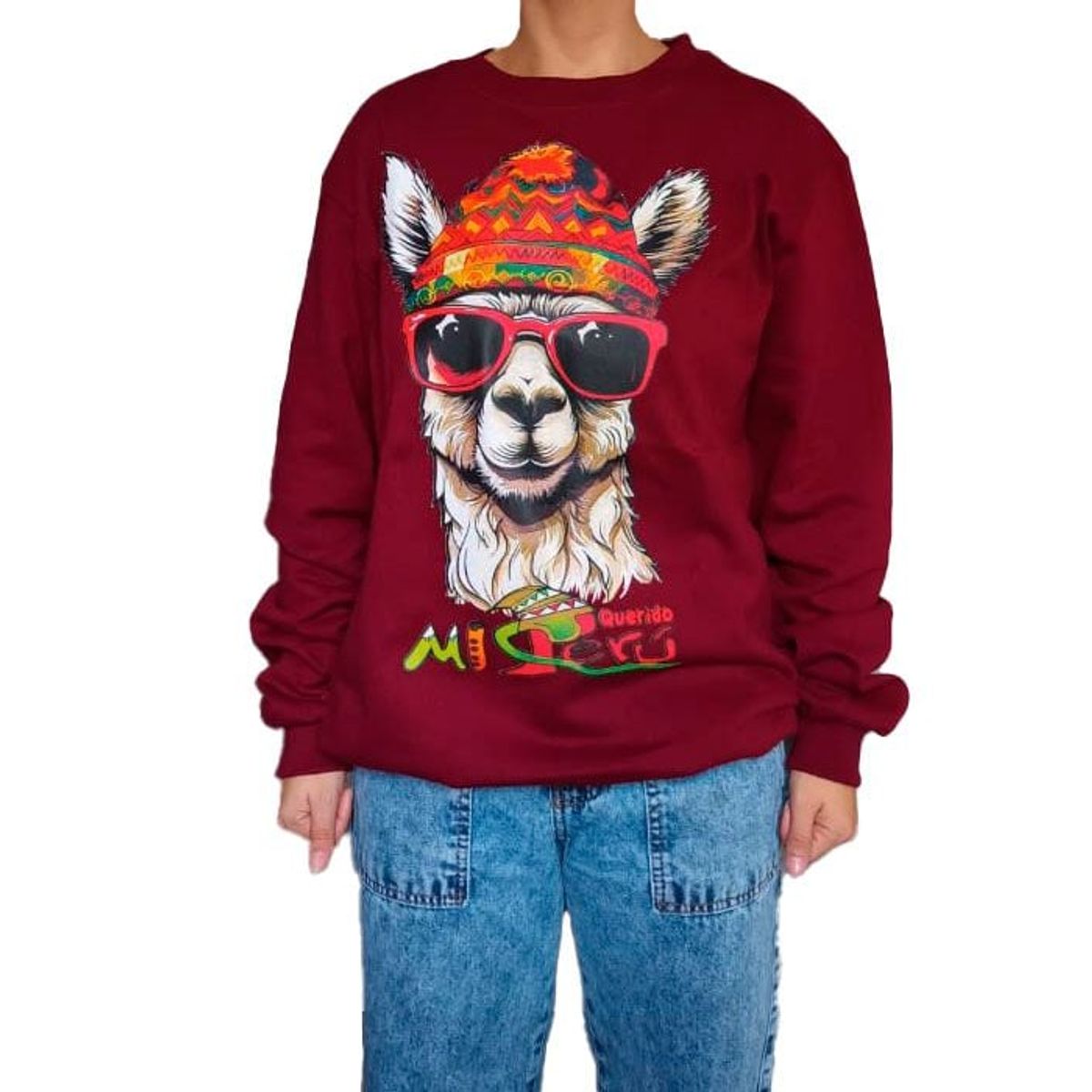 GENERICO - Polera Mujer Diseño Llama - Nathalie Love It  - Guinda