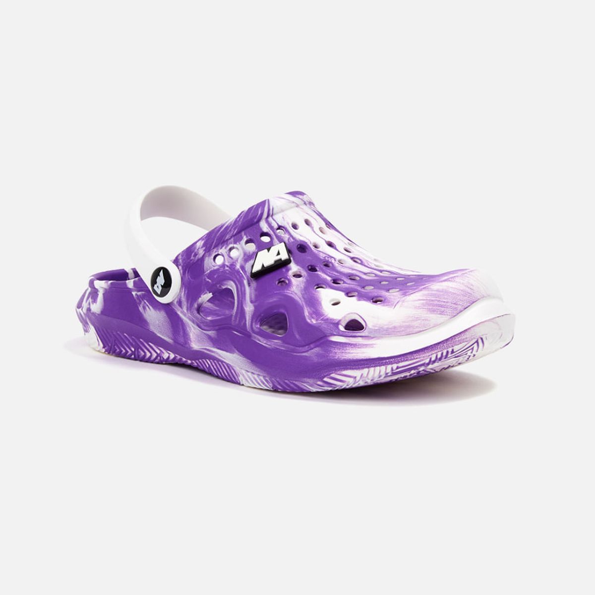 NEW ATHLETIC - Sandalias New Athletic Clogy Morado Con Blanco Mujer