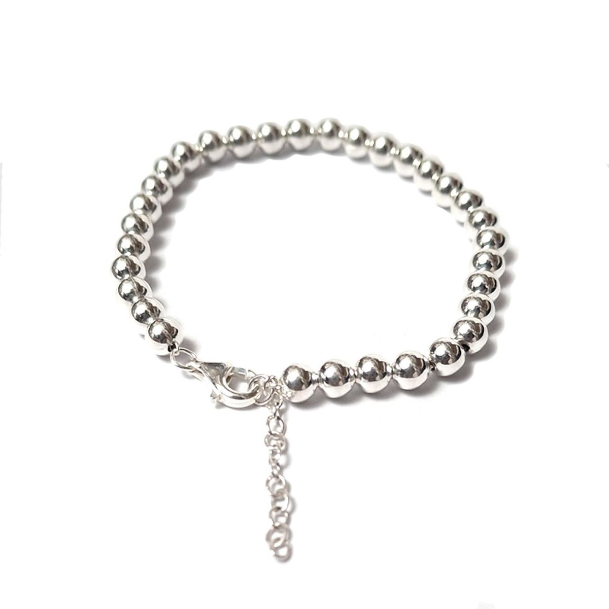 GENERICO - Pulsera de plata 925 tipo bolitas L