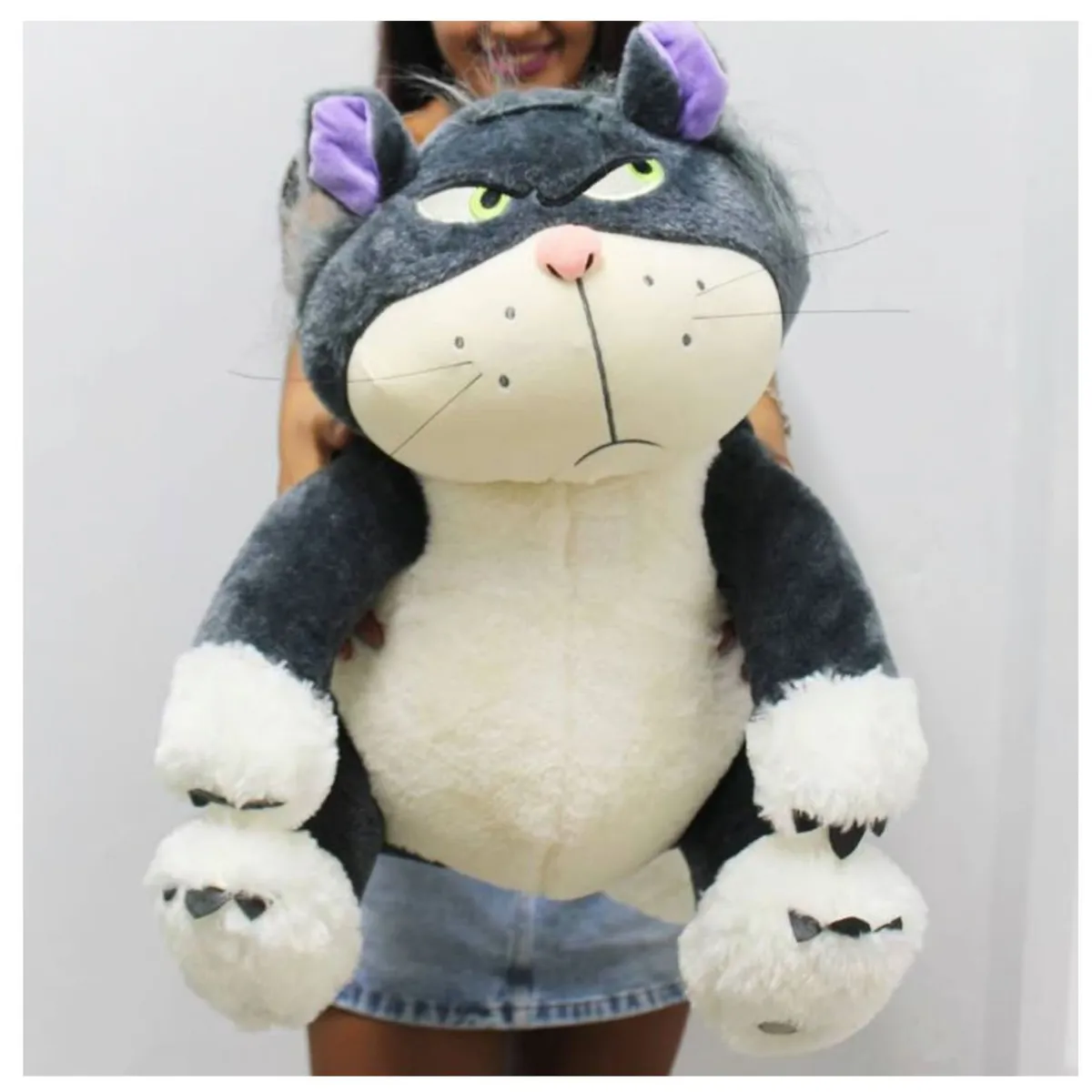 GENERICO - Peluche Gato Lucifer 45cm Gato Kawaii Enfadado Cenicienta
