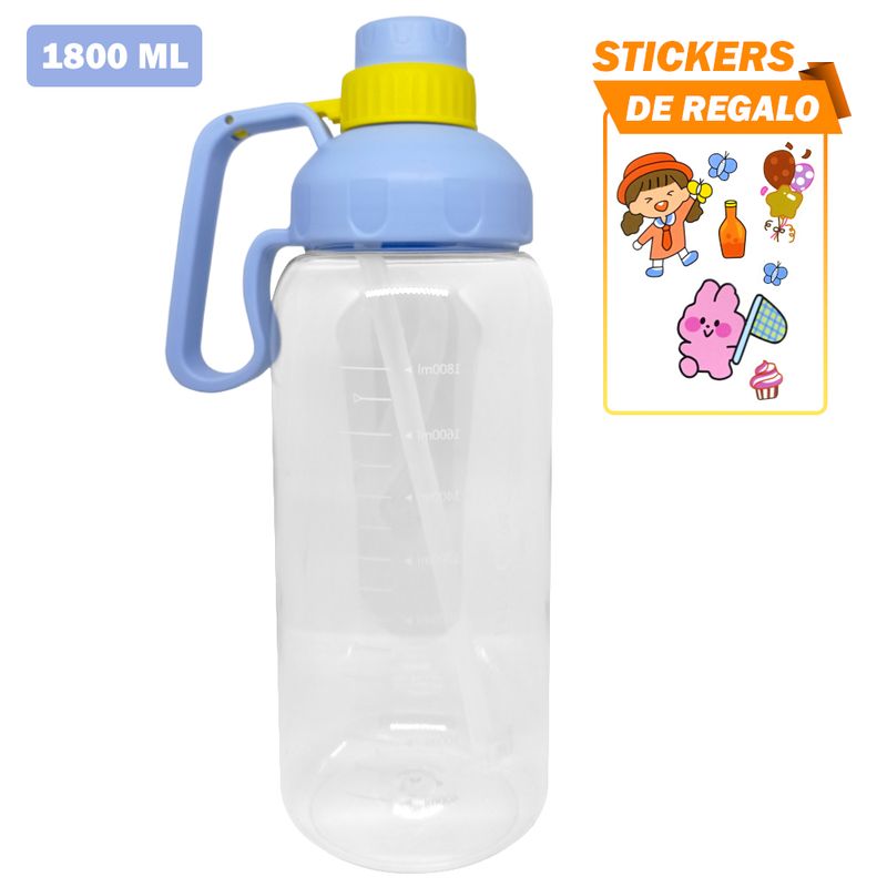 GENERICO - Botella Deportiva Tomatodo 1800 ml con Sticker Celeste