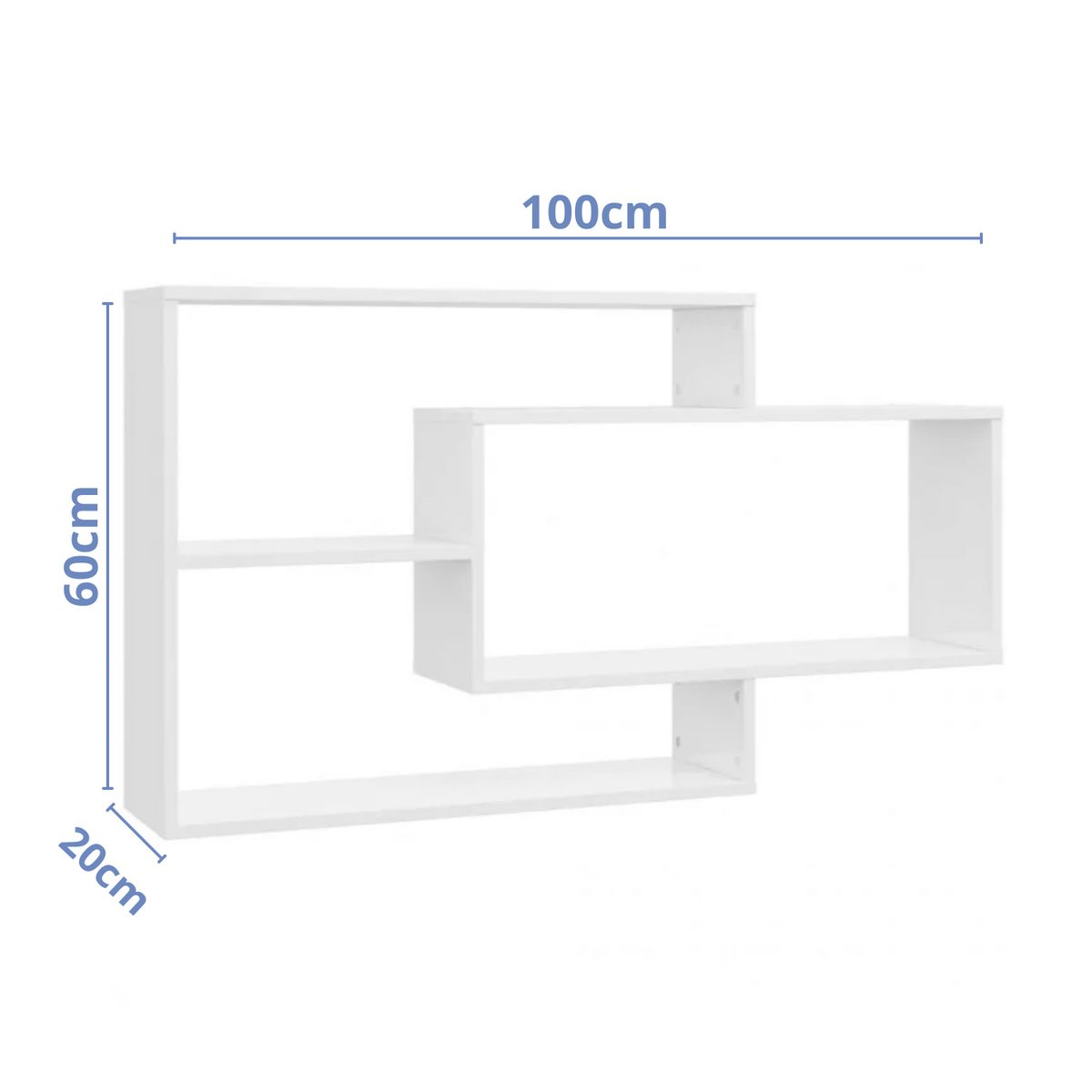 GENERICO - Repisa Flotante Prate Blanco Petrox Home