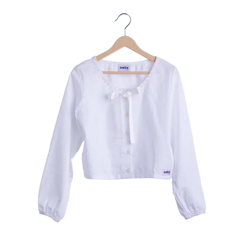 NATA COTON - BLUSA COQUETTE BLANCO