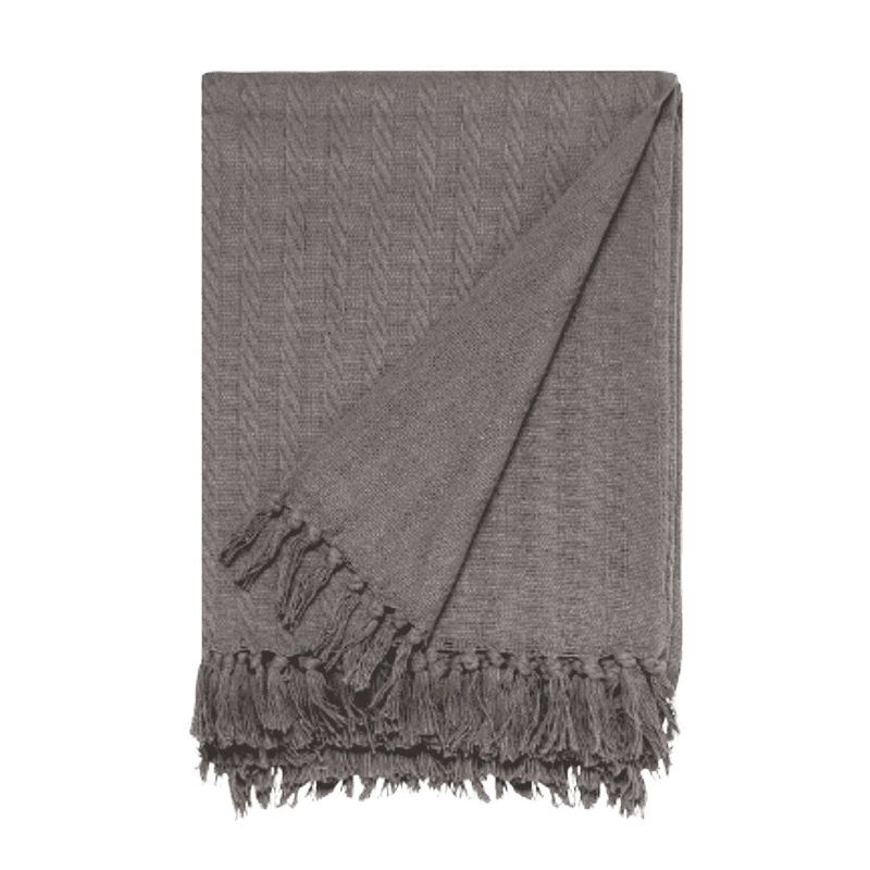 MAP DESIGN HOME - Manta Palmas Charcoal 170x130cm