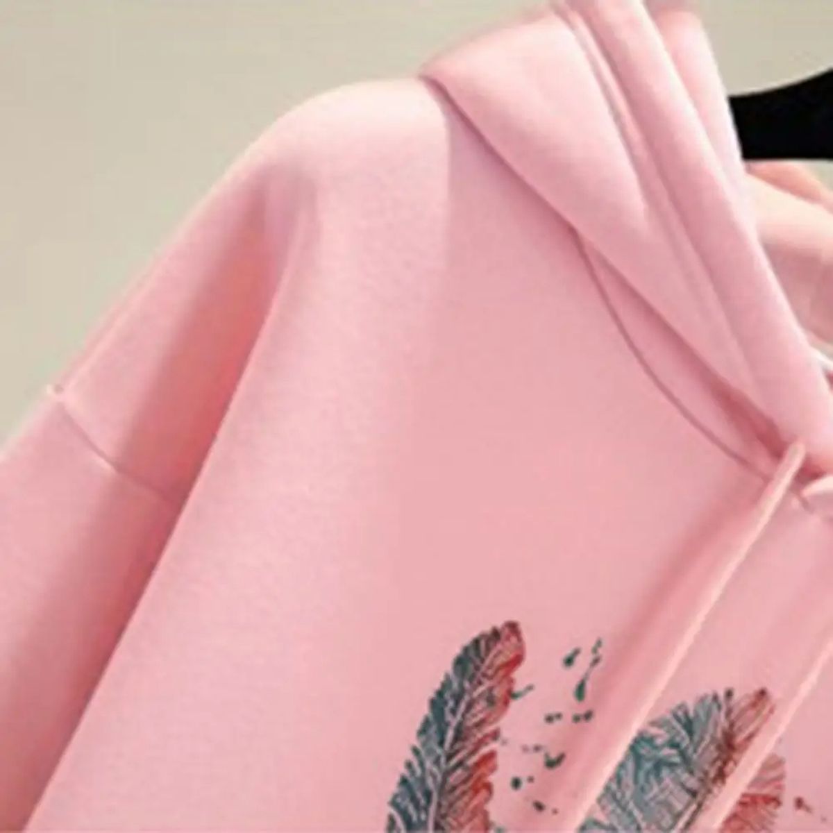 GENERICO - Suéter con Capucha Mujer Estampado Polera Sudadera Rosado Moda Genieka