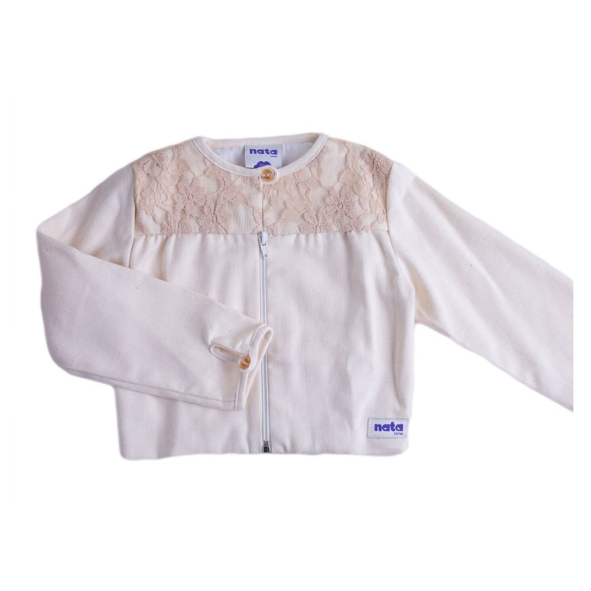NATA COTON - CASACA FRANELA MARFIL.