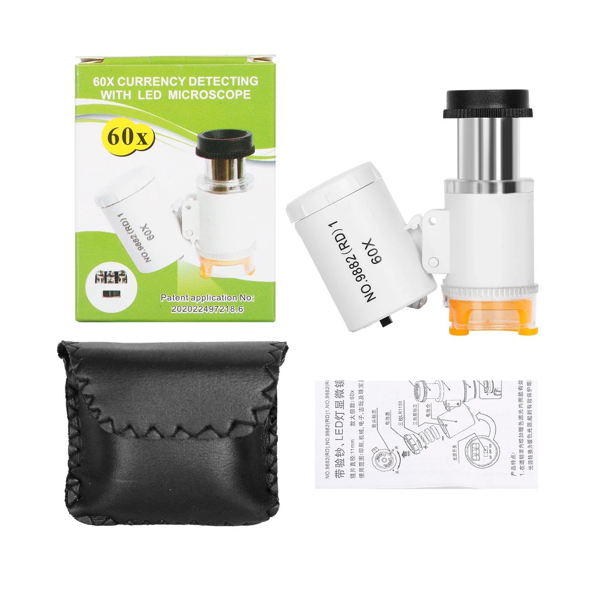 GENERICO - Mini Microscopio 60x con Luz Led