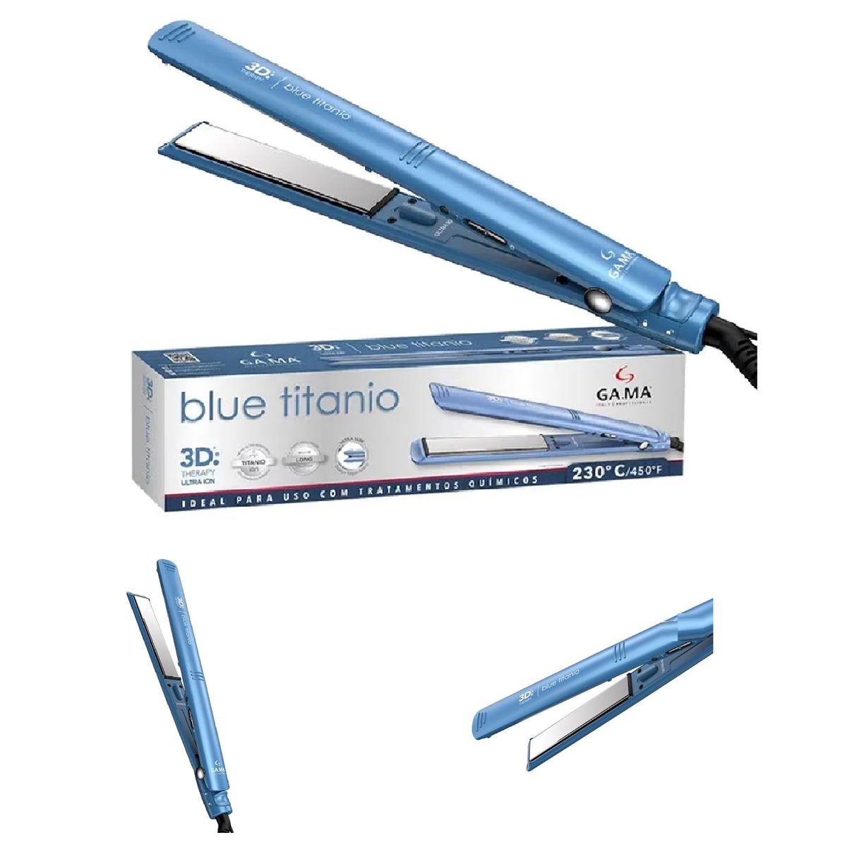 GAMA - Plancha Alisadora Gama 3D Blue Titanio-Azul