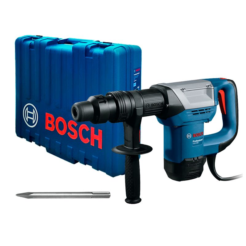 BOSCH - Martillo Demoledor 5 Kg. Bosch Gsh 500 1100 Watts 7.5 Jouls + maletin