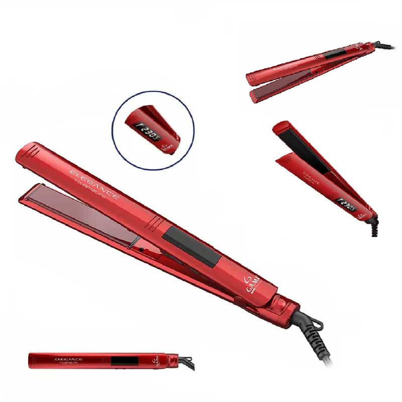 GAMA - Plancha Alisadora De Cabello Pla Gama Elegance-Rojo