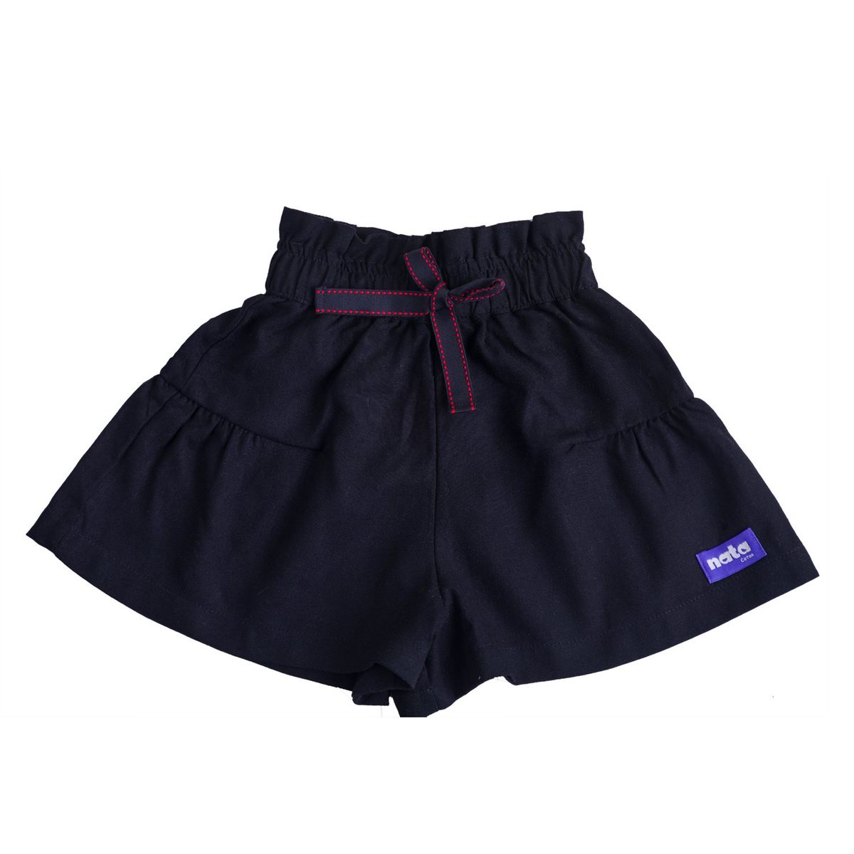 NATA COTON - FALDA SHORT PLIEGUES NIÑA NEGRO