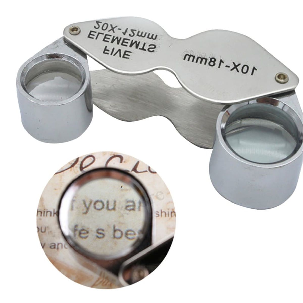 GENERICO - Lupa Geologica doble lente 10x 18mm y 20x 12mm