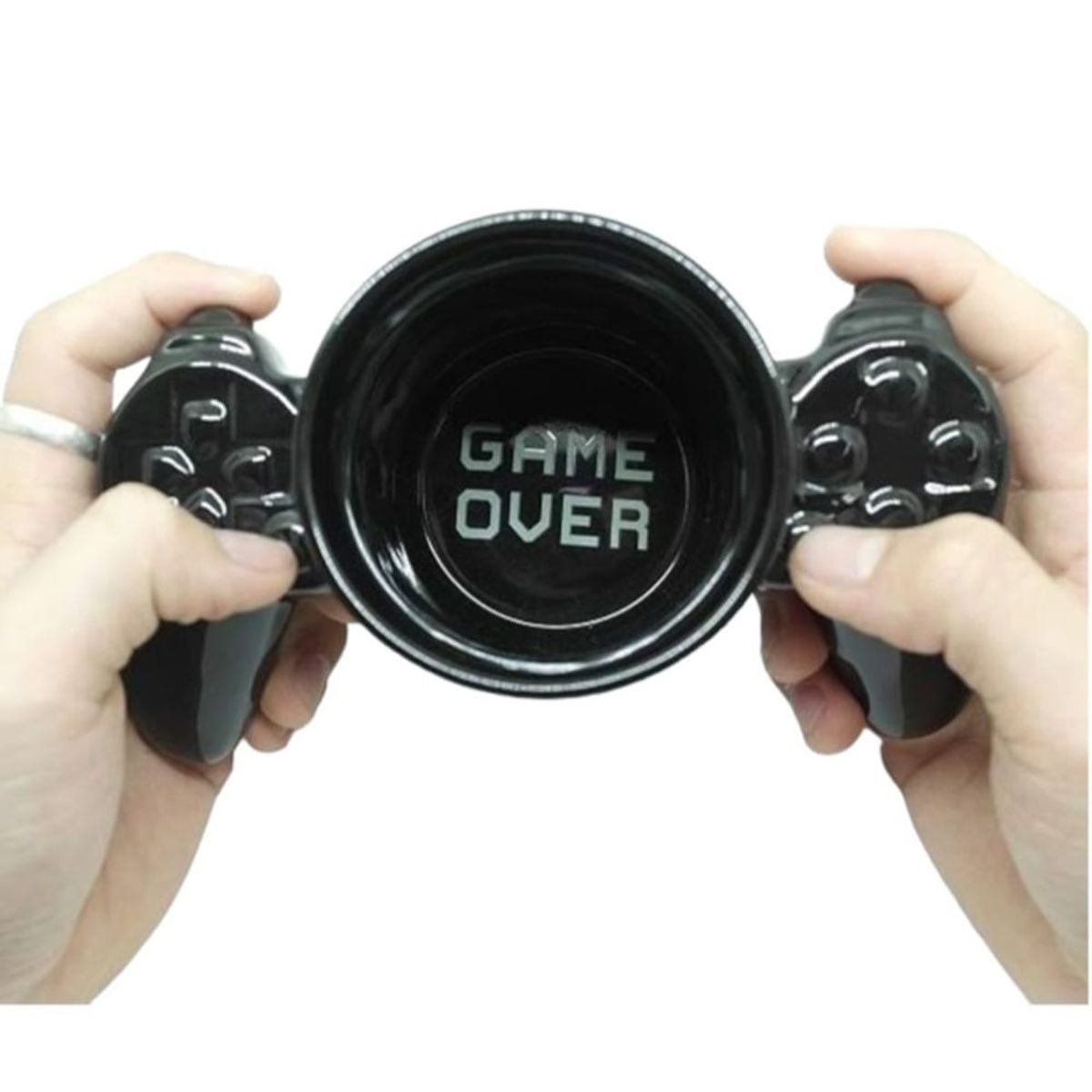 GENERICO - Taza 3D Mando de play negro- Game Over
