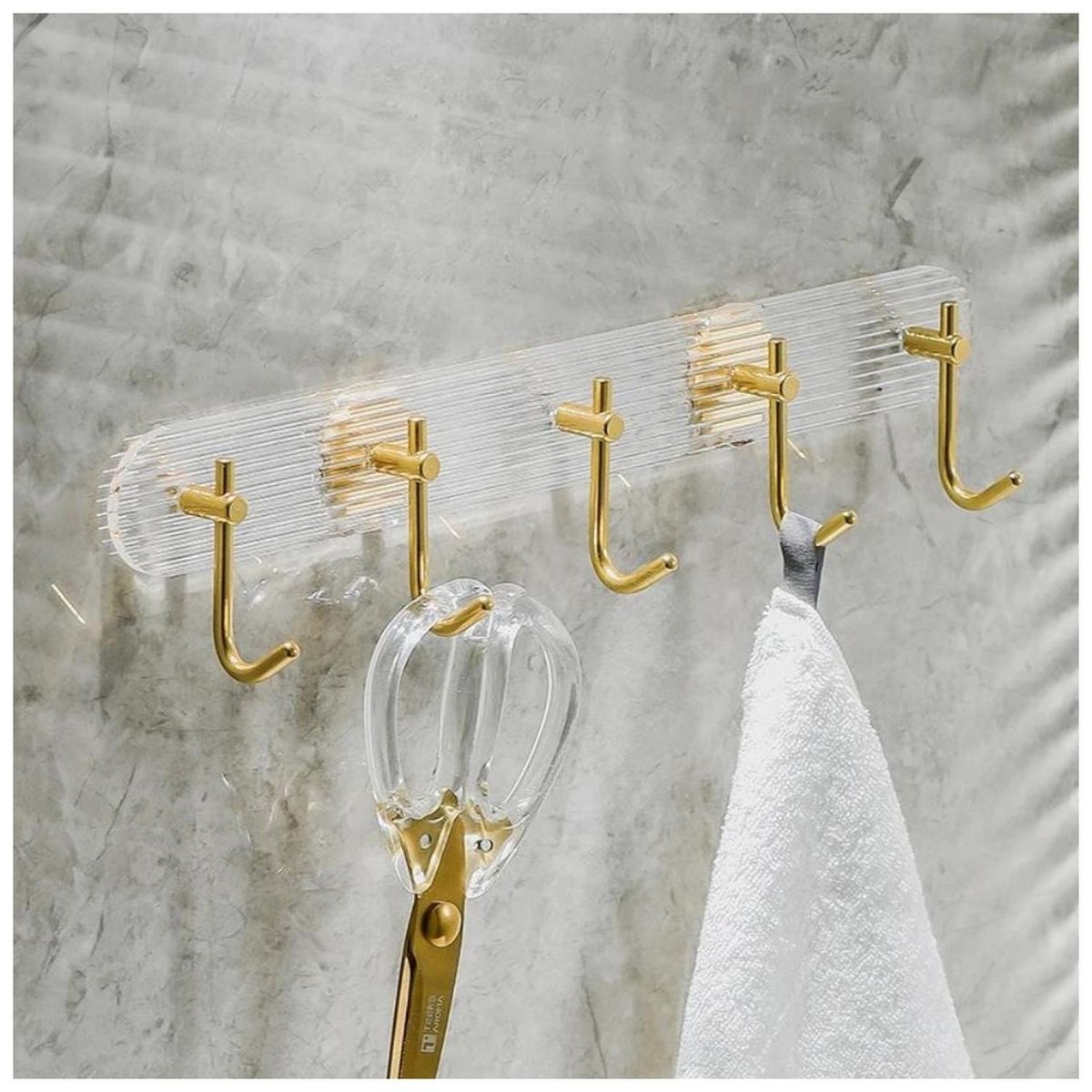 MINARI - Perchero de Pared  de 5 Ganchos Colgadores de Accesorios para Baño D85