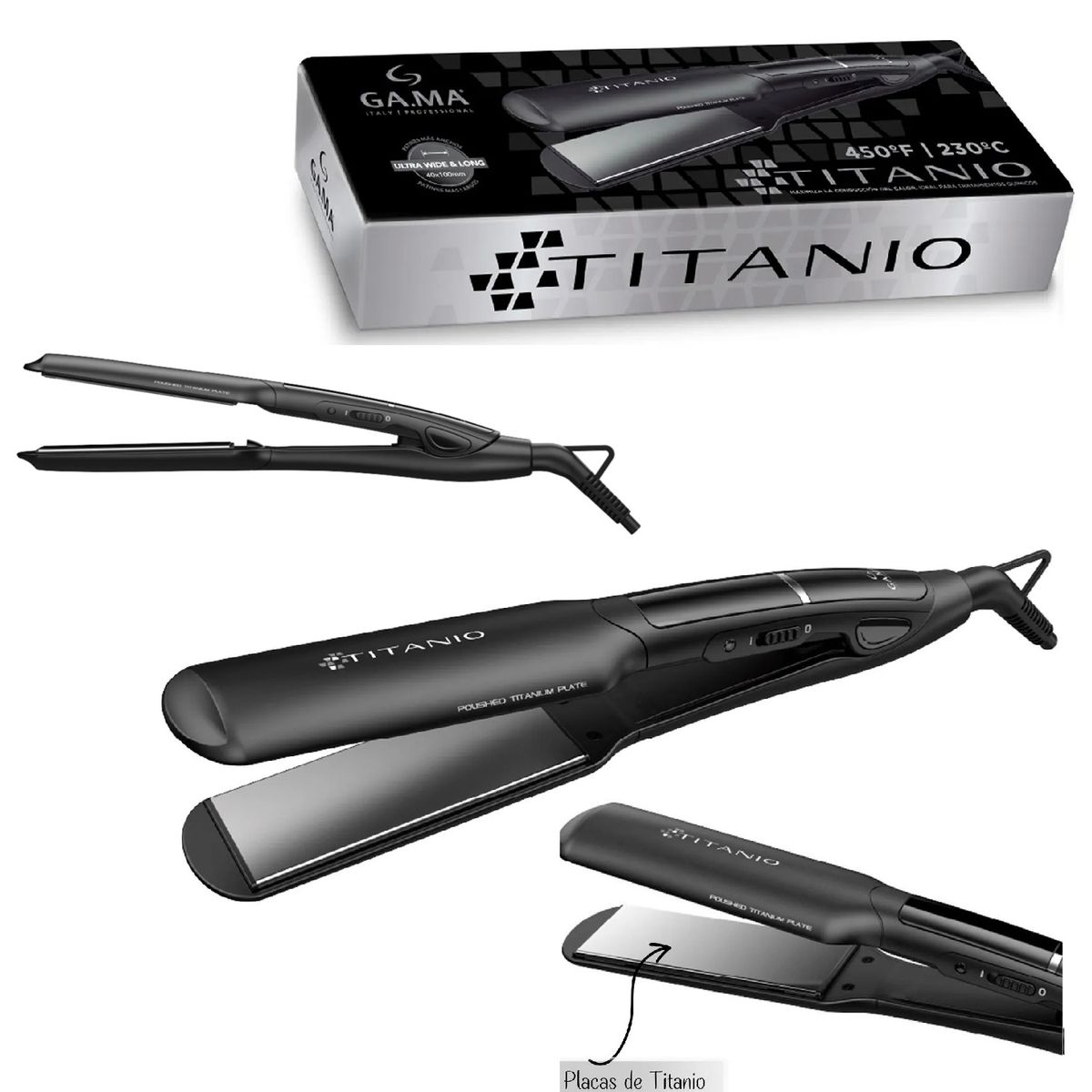 GAMA - Alisadora De Cabello X-WIDE Gama BECHS0000002724 -Negro