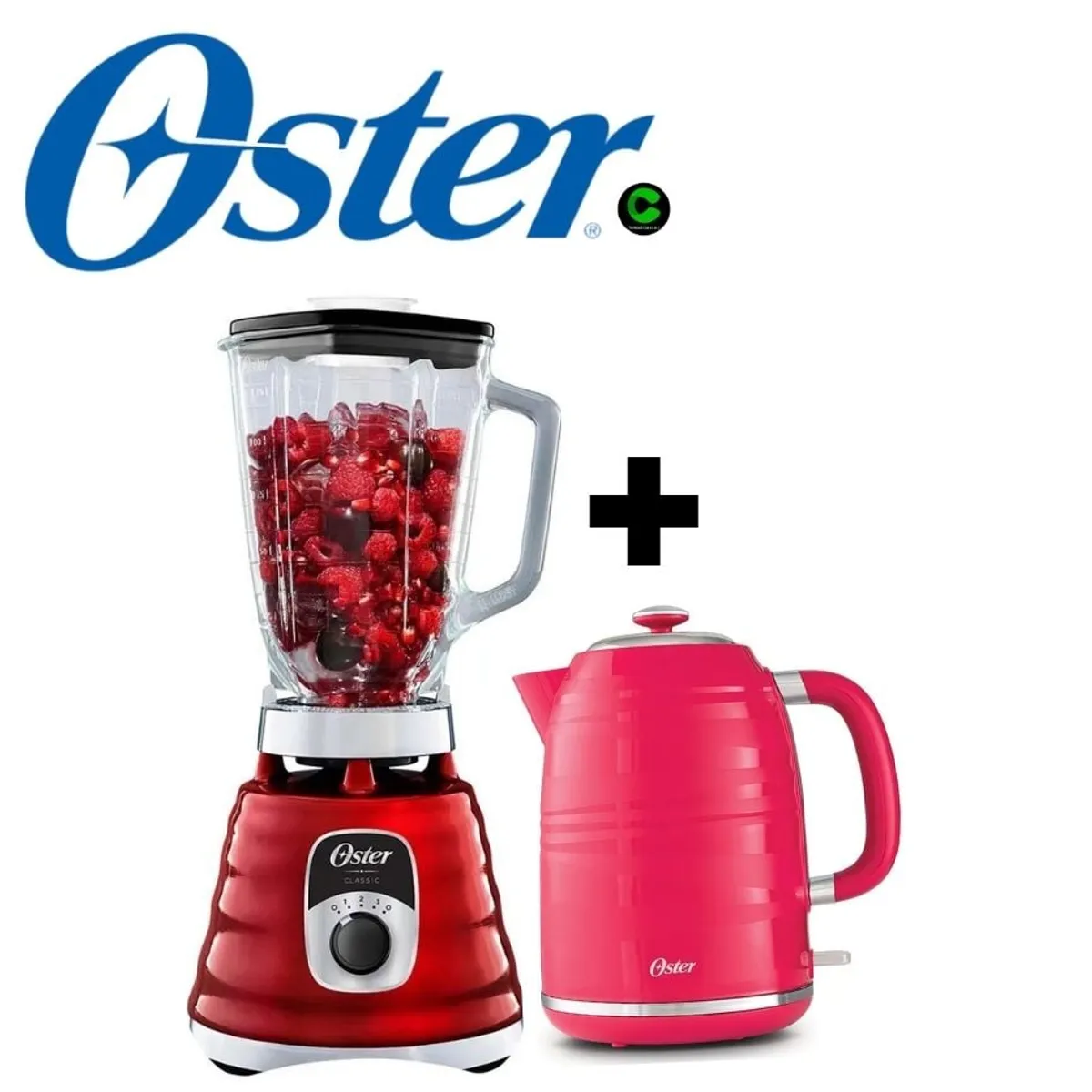 OSTER - COMBO OSTER LICUADORA ROJO BLST4126R  HERVIDOR SANDIA