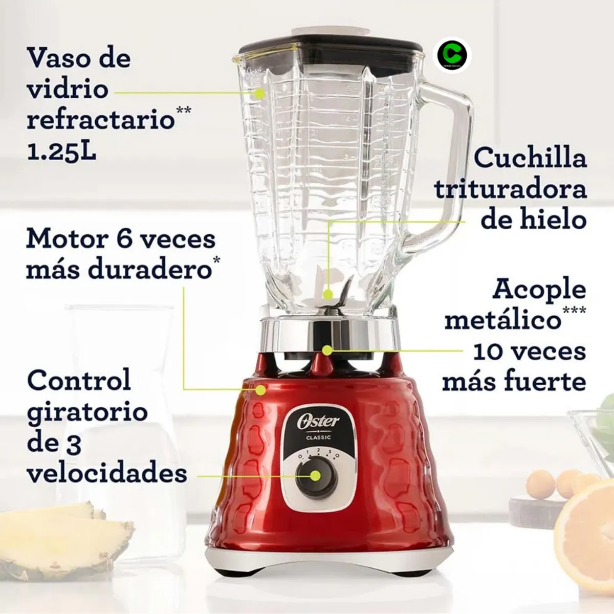 OSTER - COMBO OSTER LICUADORA ROJO BLST4126R  HERVIDOR SANDIA