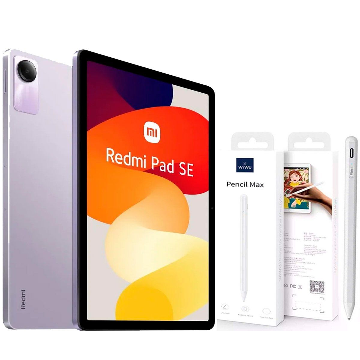 XIAOMI - Xiaomi Redmi Pad Se 128GB 4GB Ram  Púrpura + Lápiz Wiwu Pencil Max Blanco