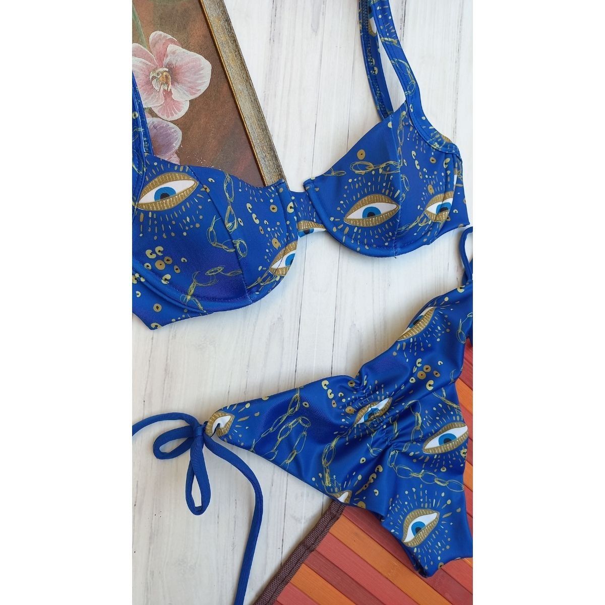 GENERICO - Traje de baño Bikini para mujer  Azul - Ojo Turco