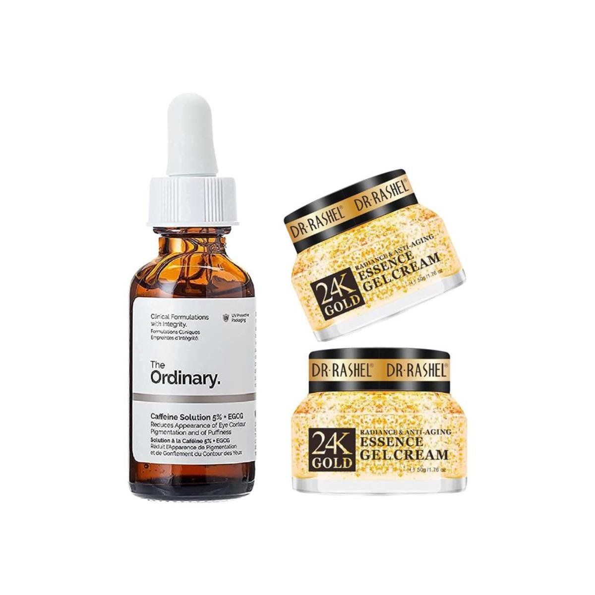 GENERICO - Caffeine Solution 5% + EGCG 30ml + 2 Gel 24k Antiedad 50gr_.
