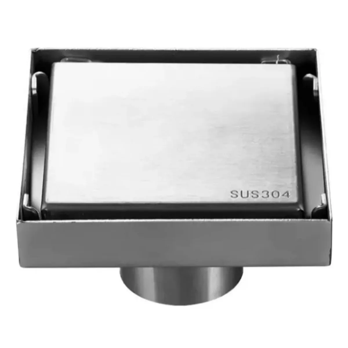 GENERICO - Sumidero desagüe Reversible de Acero Mate SUS 304 de10x10cm Cuadrado