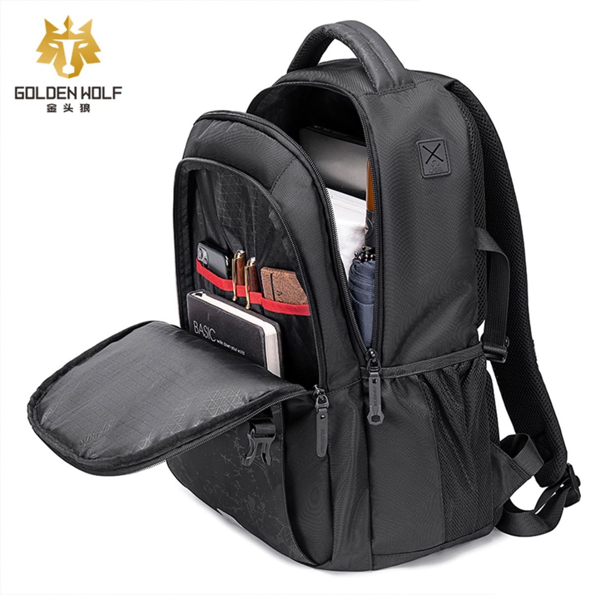 GOLDEN WOLF - Mochila 433 Porta Laptop